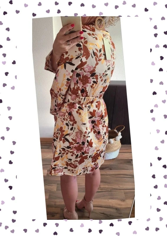 Vestido con flores - Efecto satinado - Con etiqueta - Varias tallas disponibles – photo 5
